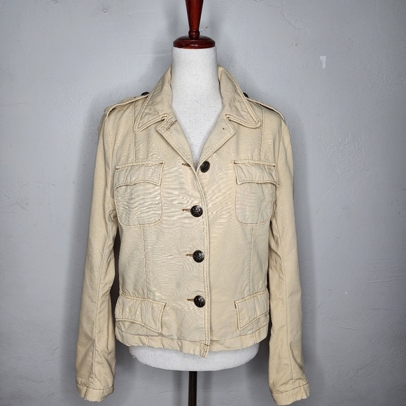 Vintage Ralph Lauren Original Polo Jeans Military Style Chore Jacket Size Medium - Picture 13 of 16